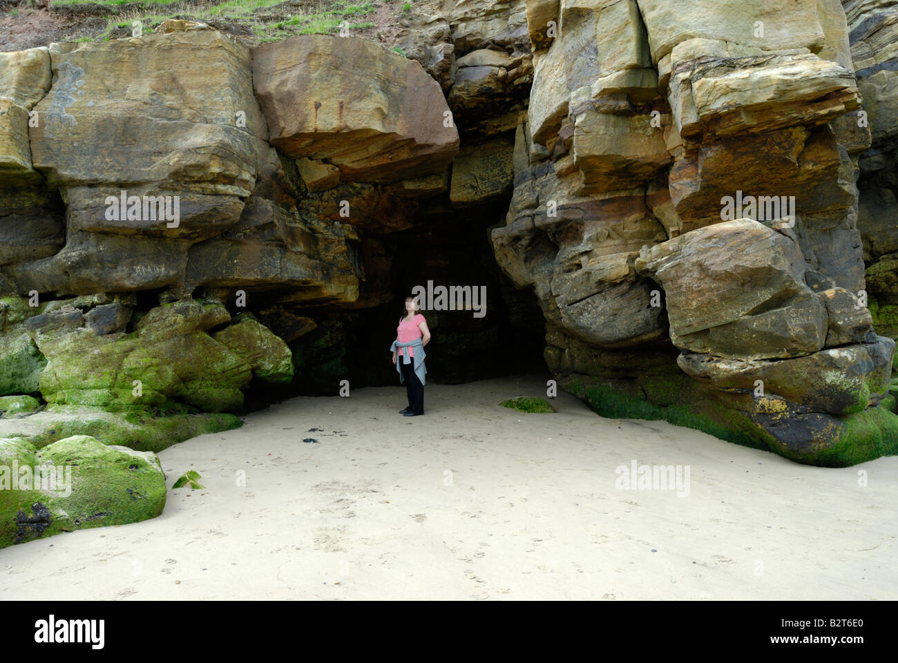 Cliff Cave Stock Photo