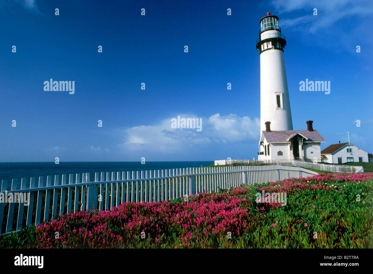 Pigeon Point Lighthouse near Pescadero California Stock Photo