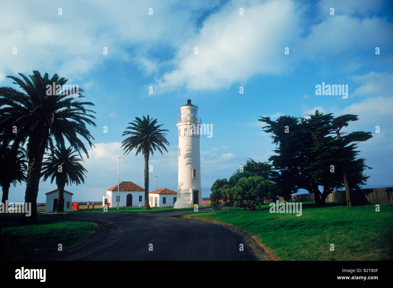 Point Vicente Lighthouse on Palos Verdes Peninsula in Southern California Stock Photo