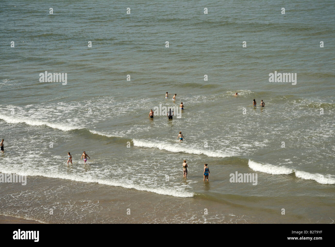 Bathing in the sea Stock Photo