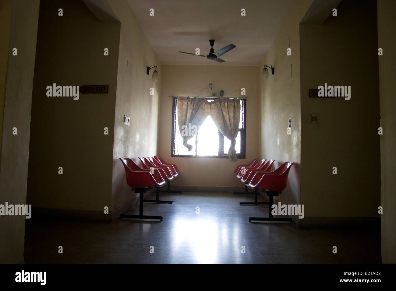 A waiting room at a Hotel in Chennai, India. Stock Photo