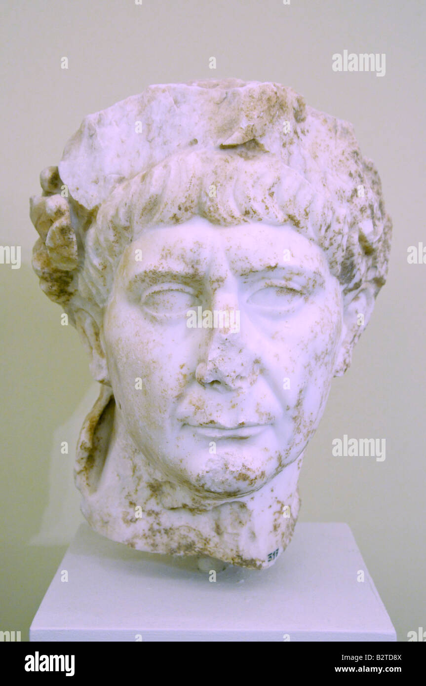 Heraklion, Iraklio, Crete, Greece. Archaeological Museum. Marble bust