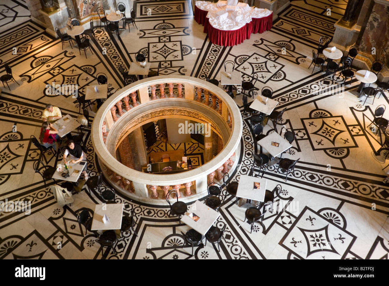 Cafe in the cupola hall of Kunsthistorisches Museum Art History Museum