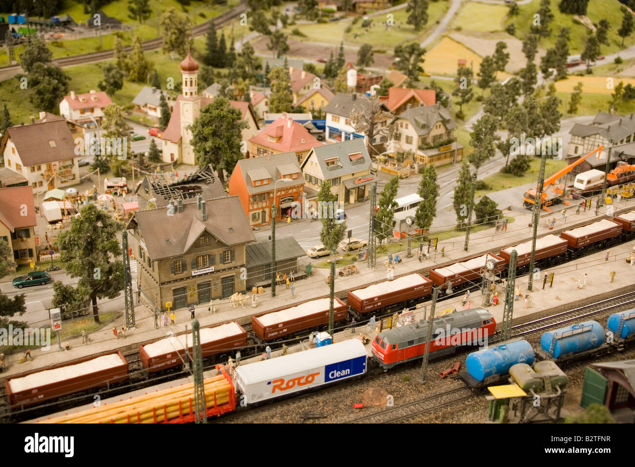 Part of the model railroad Miniatur Wunderland, Hamburg, Germany Stock