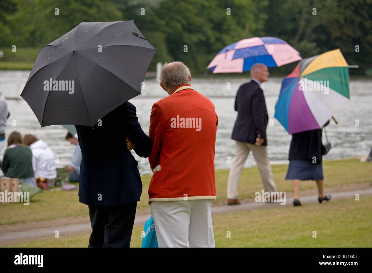 Wet Day at Henley Regatta Oxfordshire Stock Photo