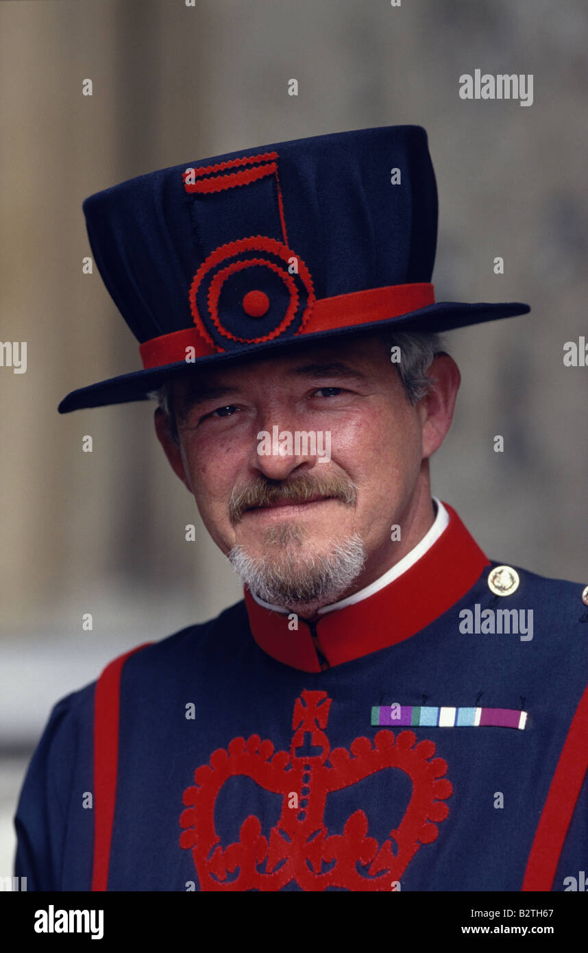 Beefeater Guard, Tower of London Stock Photo