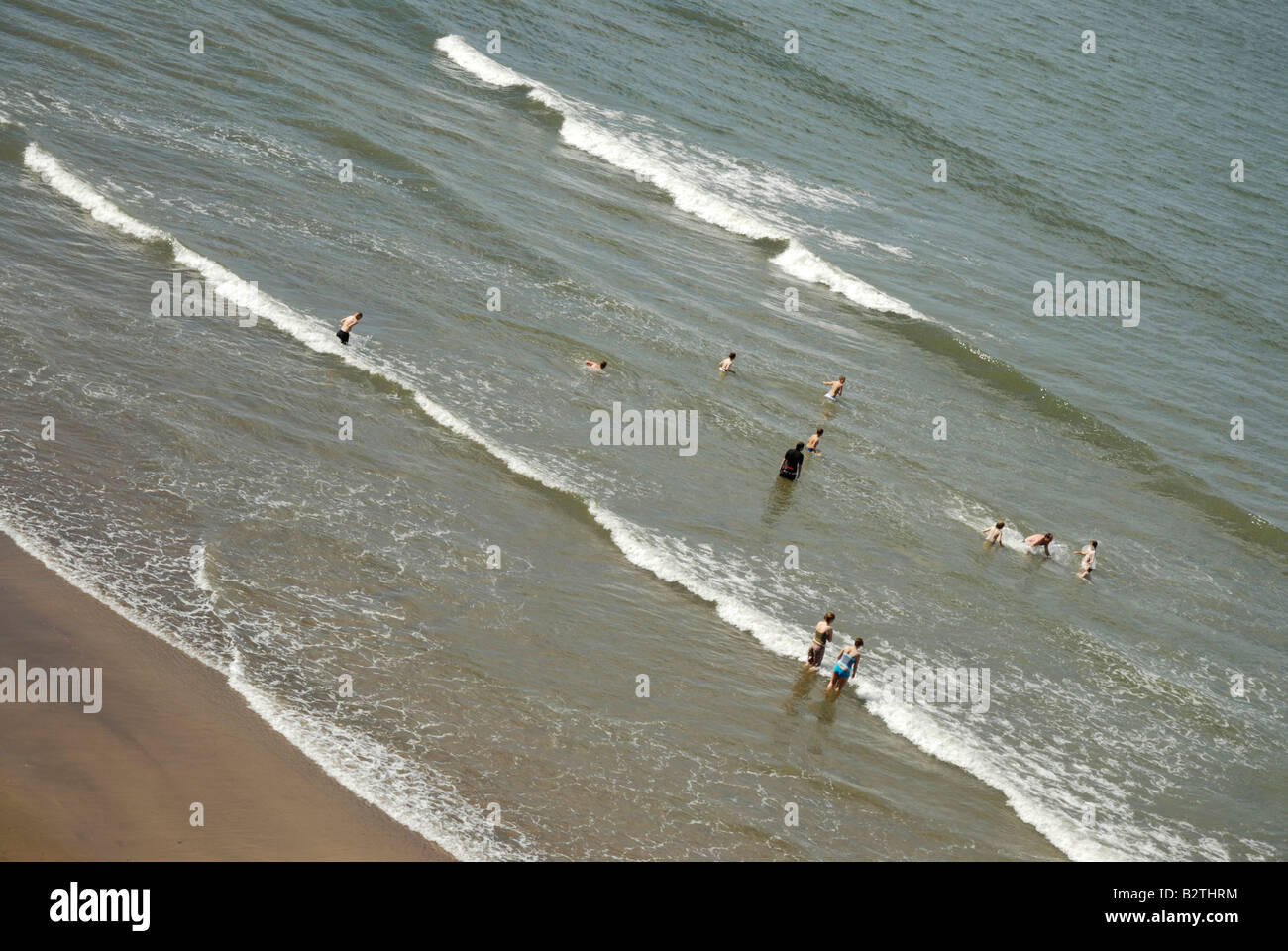 Bathing in the sea Stock Photo