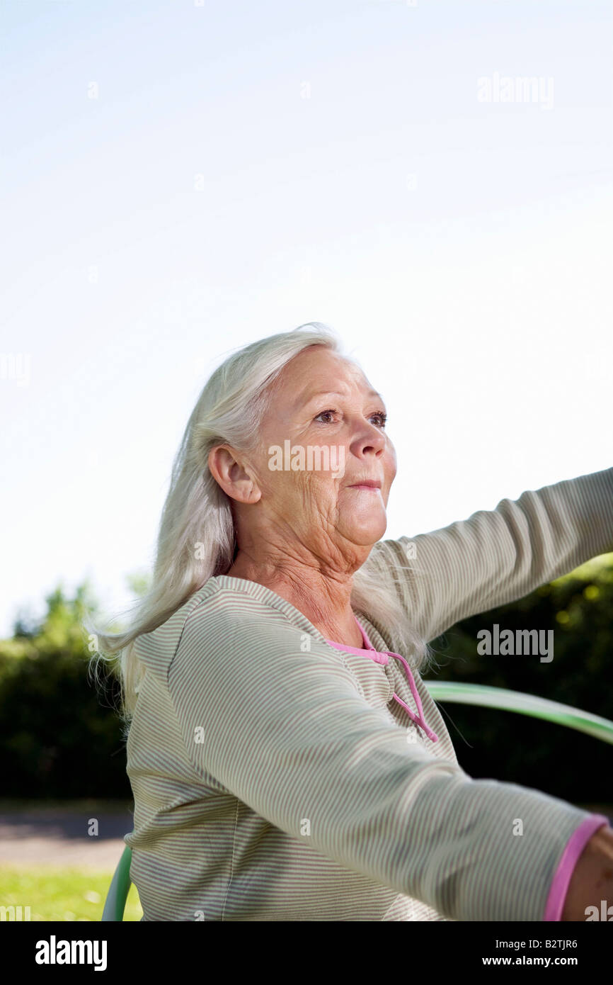 Hula hoop mature woman hi-res stock photography and images - Alamy