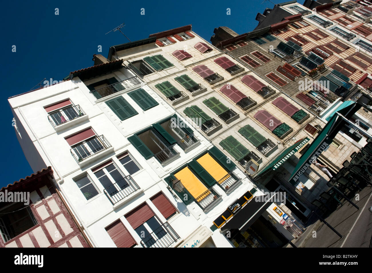 quayside apartment buildings Bayonne Aquitaine France Stock Photo Alamy