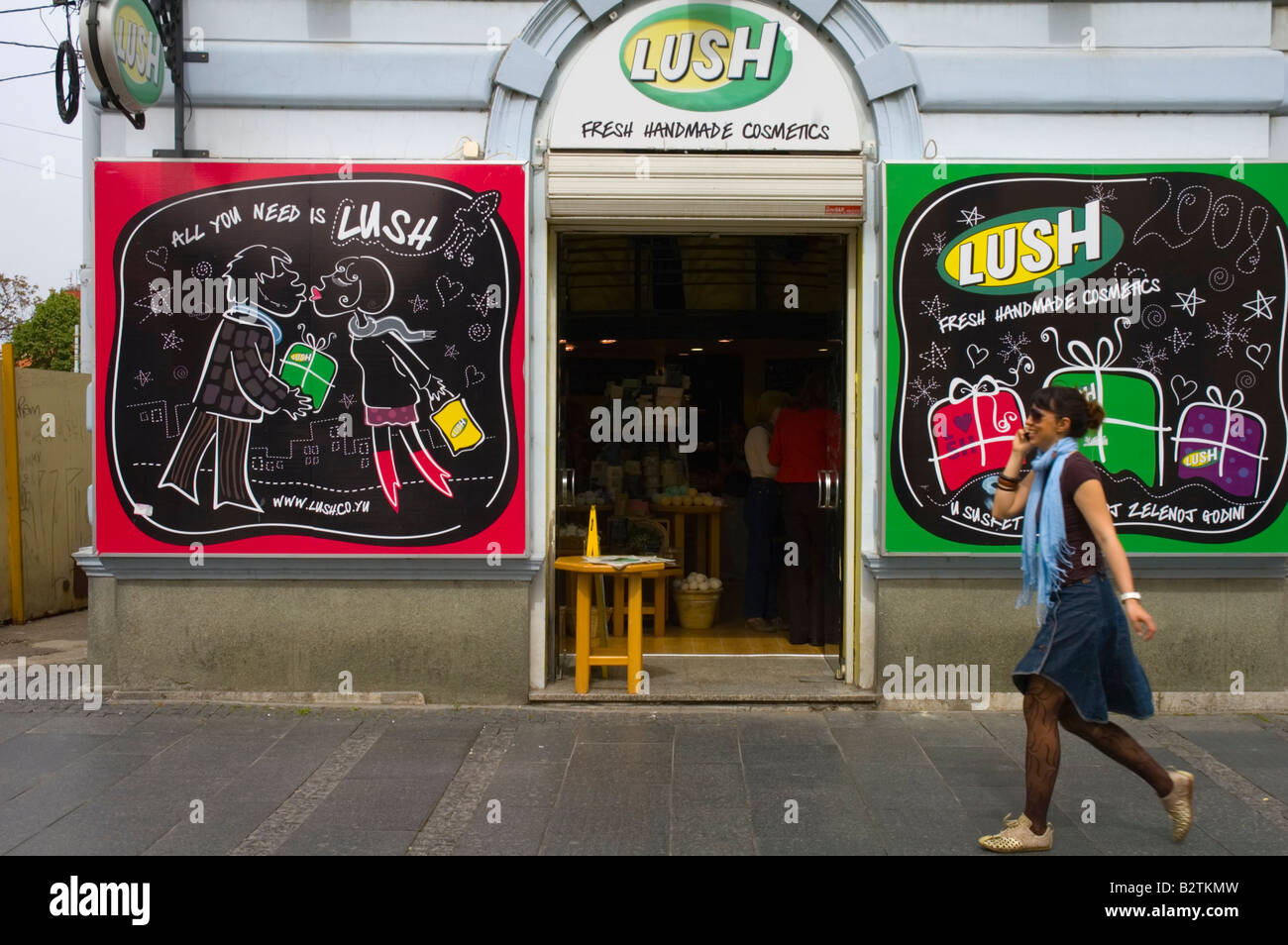 Lush chain store now closed down along Knez Mihailova street in