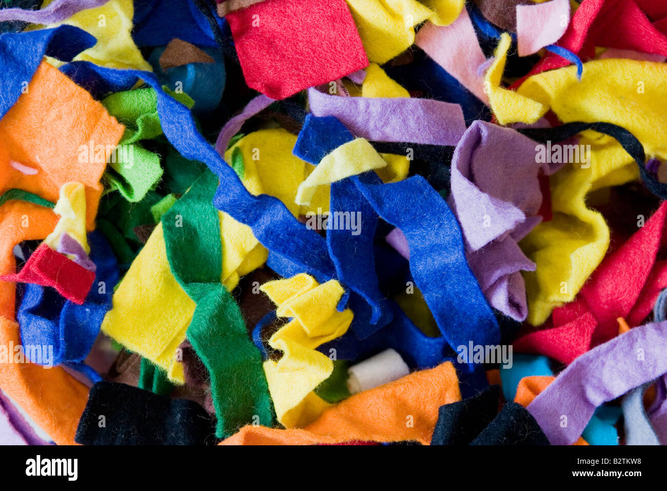 Strips of coloured felt Stock Photo Alamy