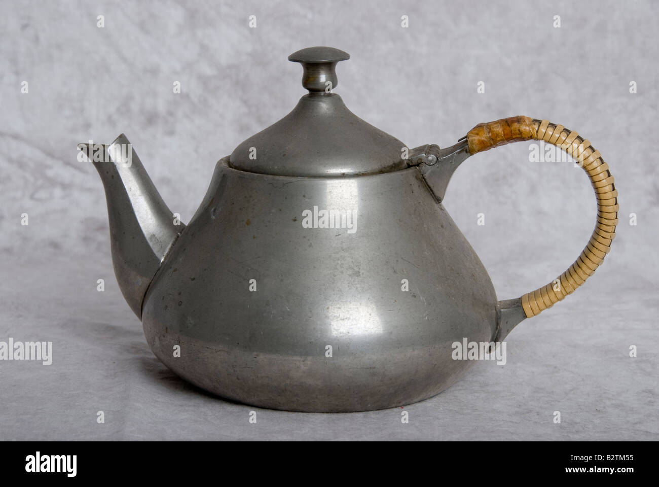old pewter teapot Stock Photo Alamy