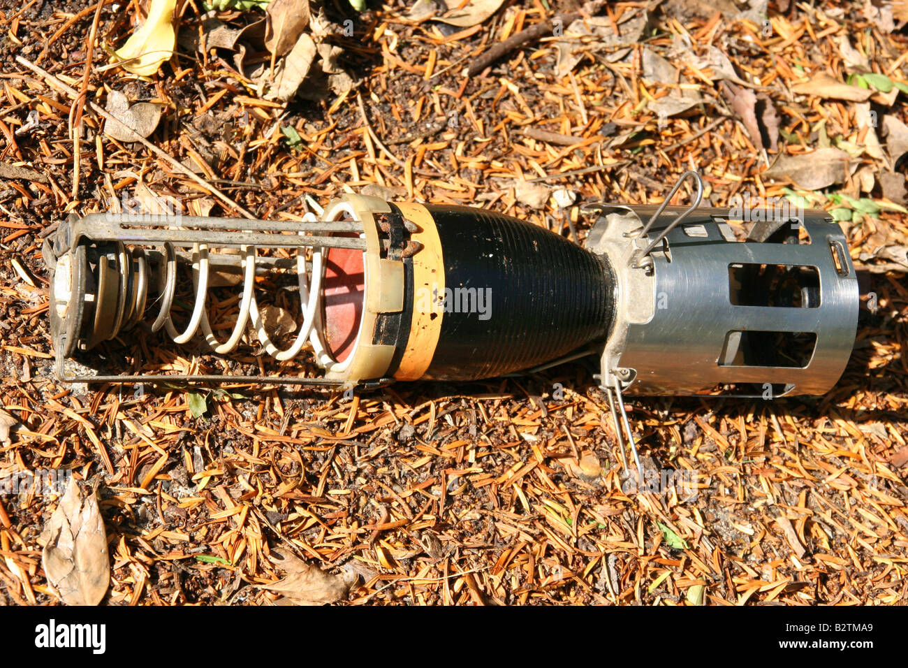 British BL755 Cluster bomb anti-tank, anti-personnel sub munition used by the RAF in the Falklands, Bosnia and two Gulf Wars Stock Photo