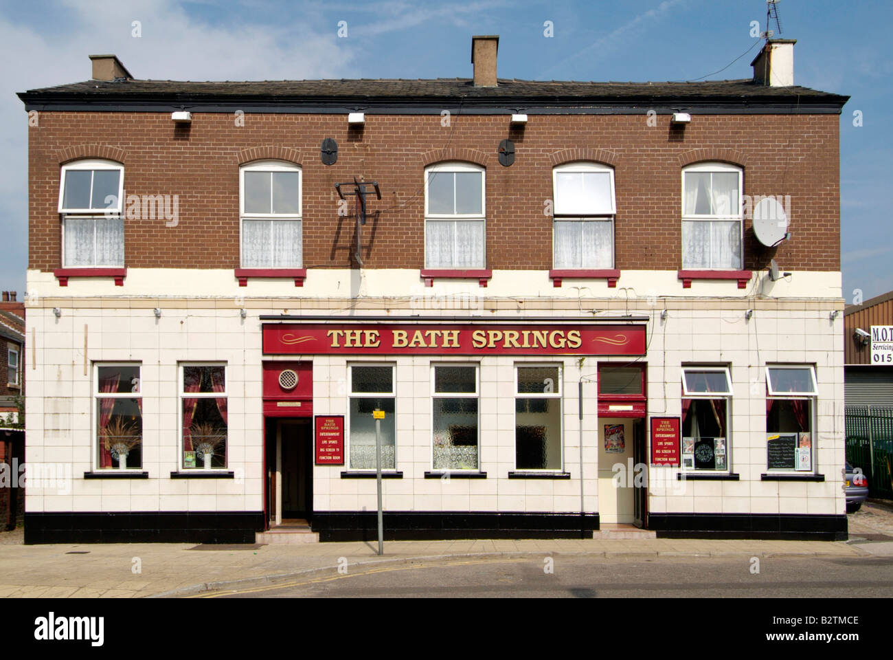 Bath Springs Pub, 103 Kemble Street, Prescot L34 5SG,UK Stock Photo Alamy
