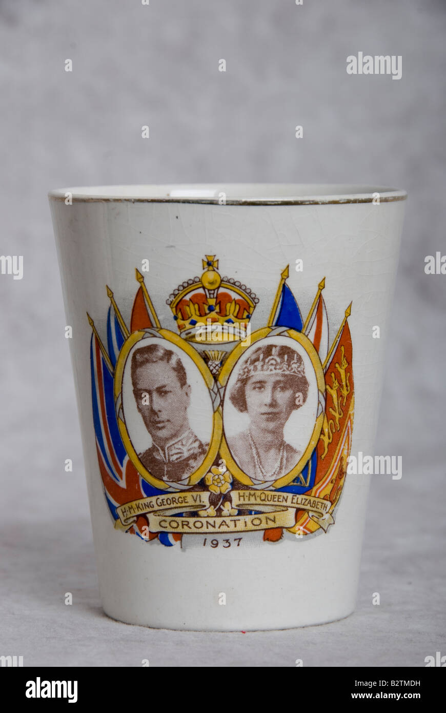 1937 coronation mug Stock Photo