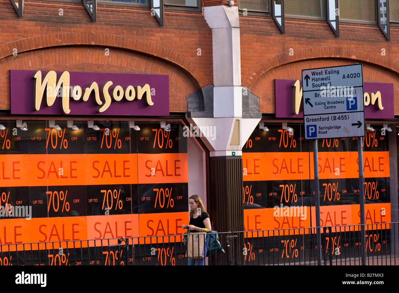 Shop window with sale sign W5 Ealing London United Kingdom Stock Photo Alamy