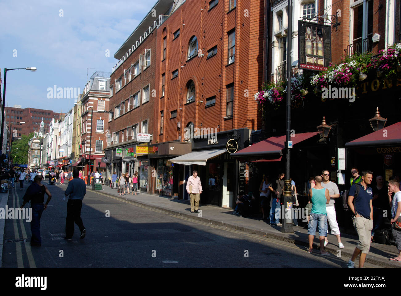 Old Compton Street Soho London England Stock Photo