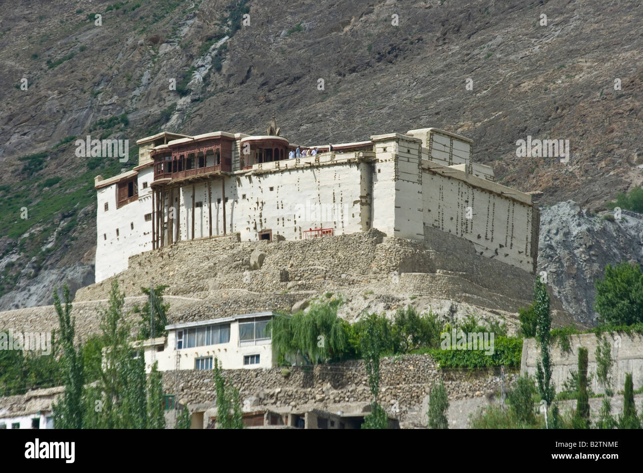 Baltit Fort in Karimabad in the Hunza Valley in Northern Pakistan Stock Photo