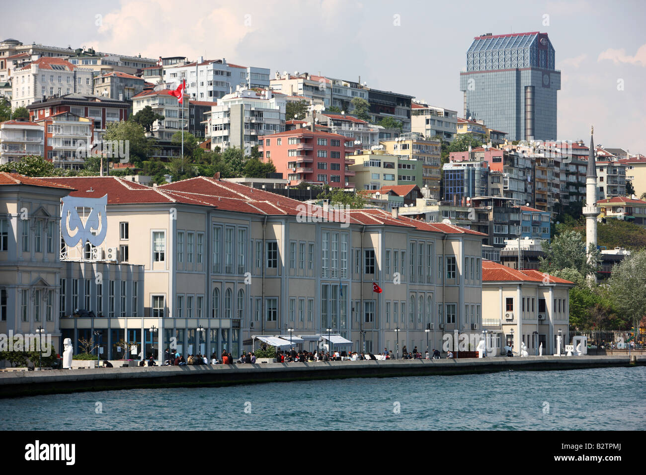 TUR Turkey Istanbul Mimar Sinan University at the Bosporus Ritz Carlton Hotel background Stock Photo