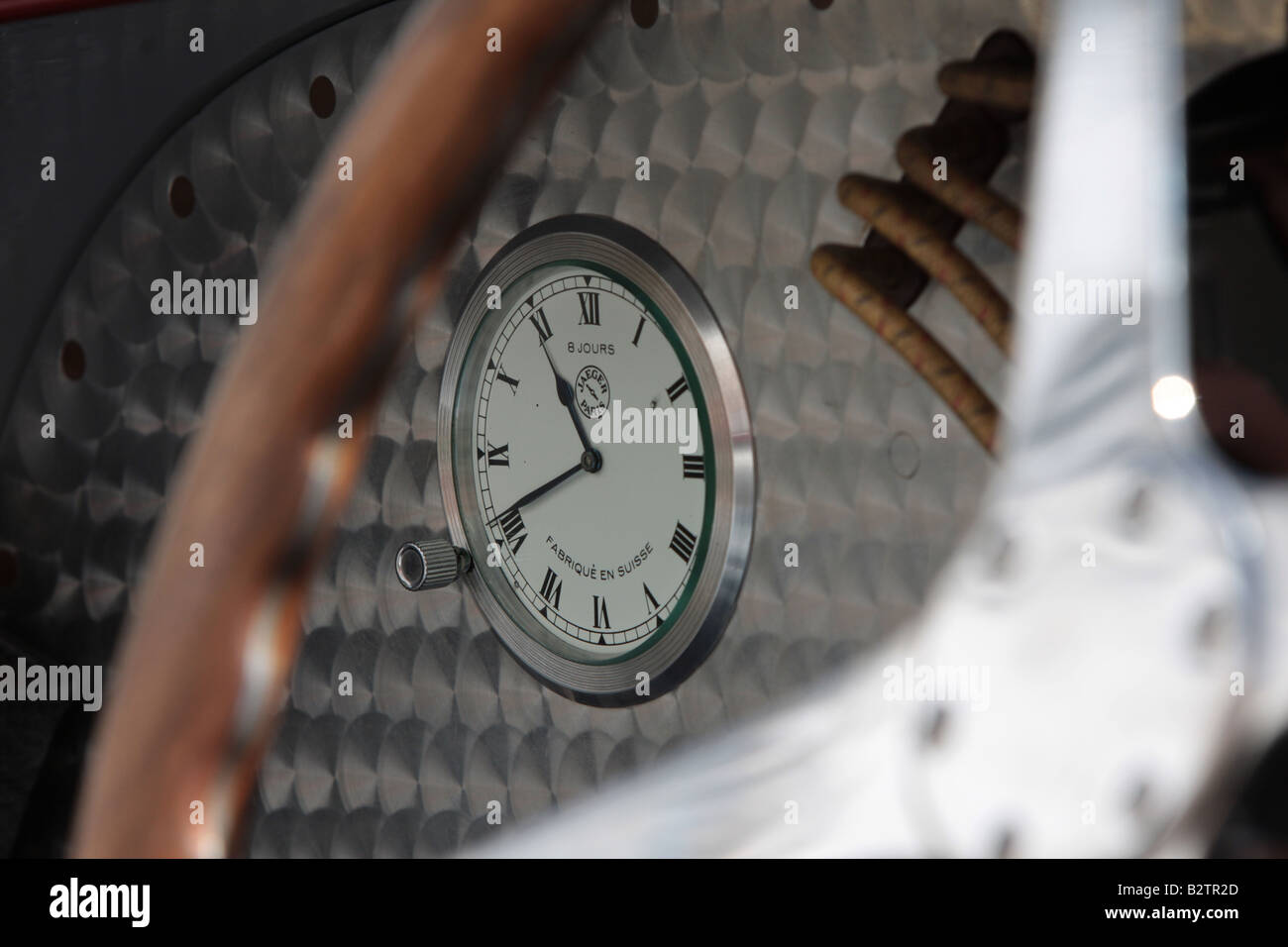 clock in car Stock Photo Alamy