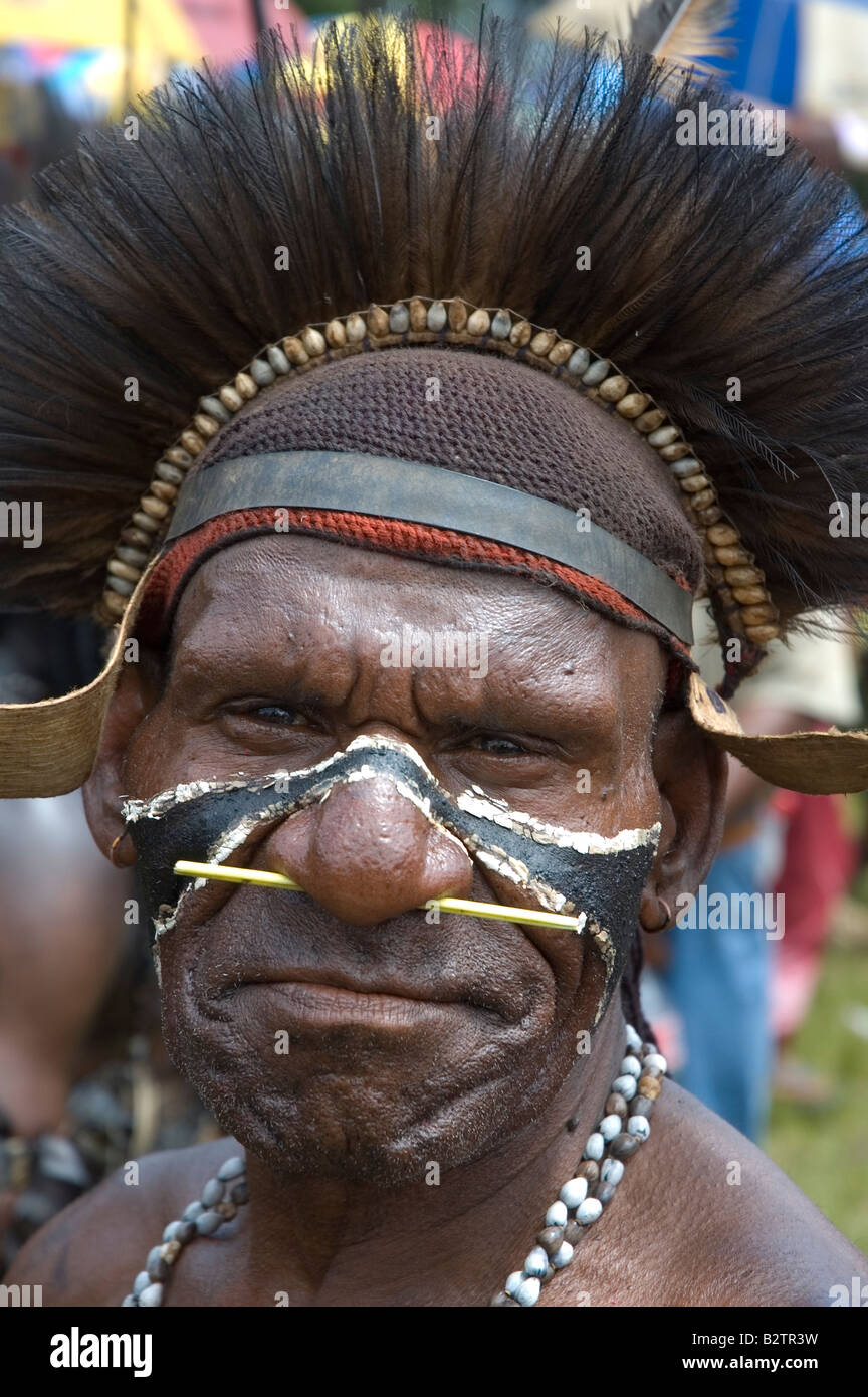 PNG tribesman Stock Photo