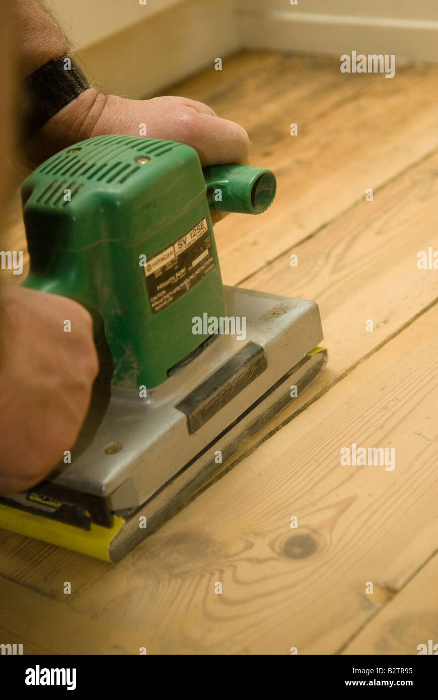 Sanding floorboards hires stock photography and images Alamy