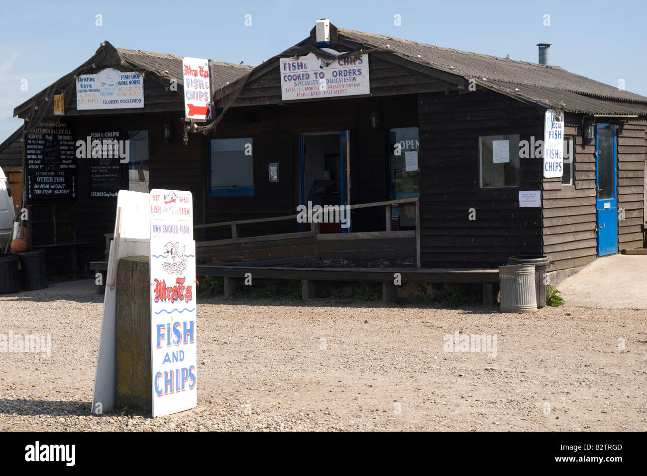 Fish chip shop Walberswick Suffolk England Stock Photo - Alamy