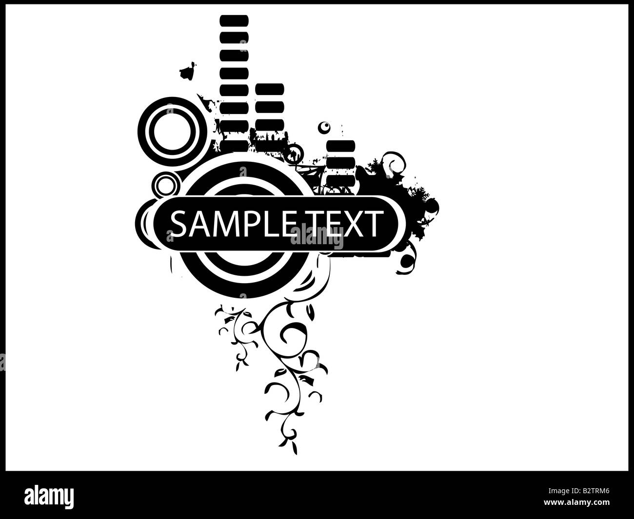 circle with sample text Stock Photo - Alamy