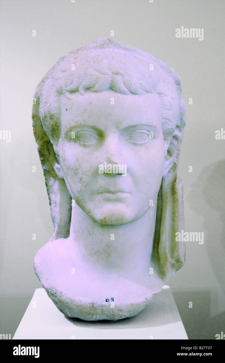 Heraklion, Iraklio, Crete, Greece. Archaeological Museum. Marble Bust