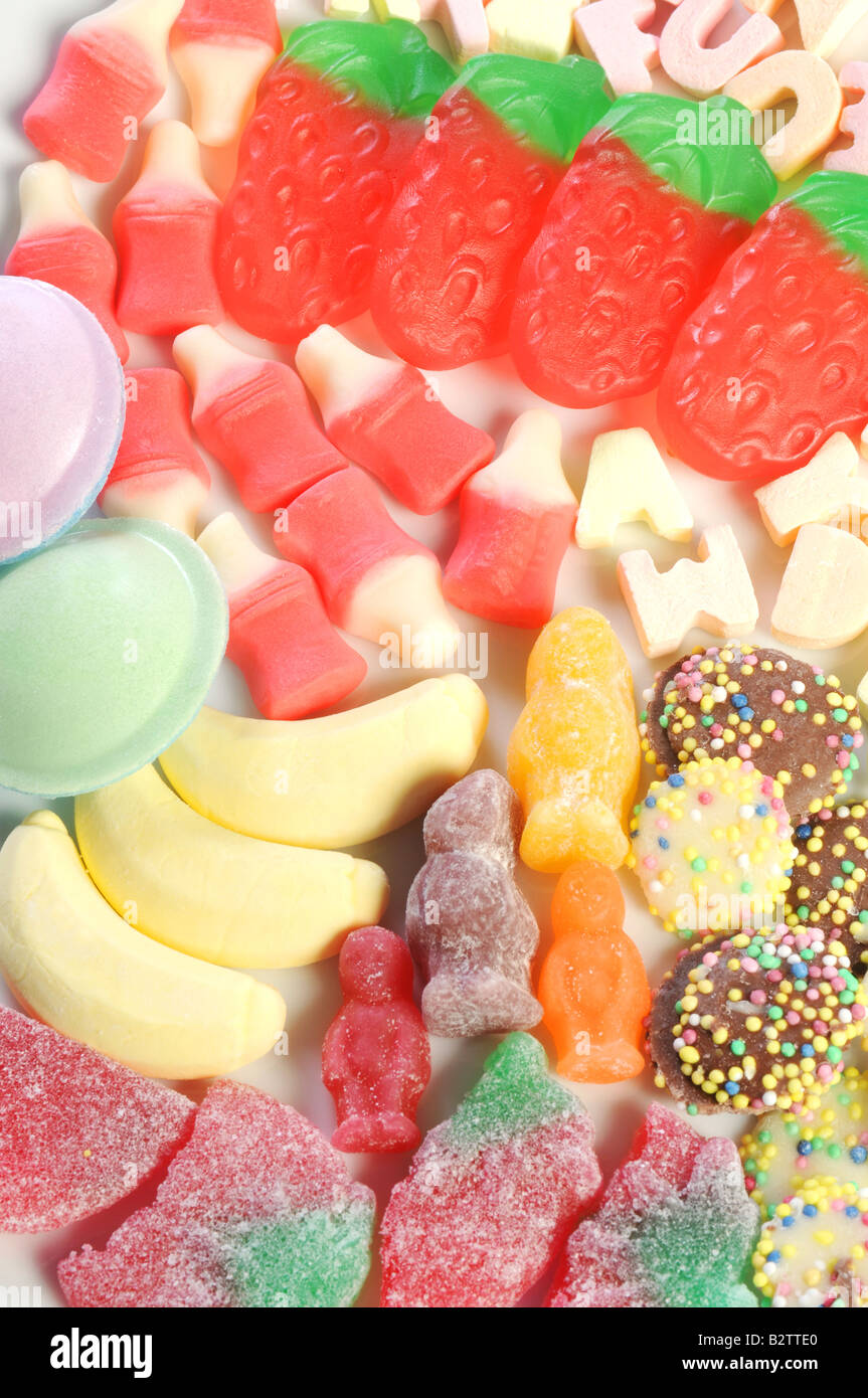 a selection of childrens sweets Stock Photo