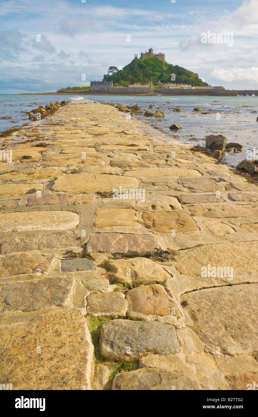 St Michael's Mount island off the cornish coast at Marazion Cornwall England UK GB EU Europe Stock Photo