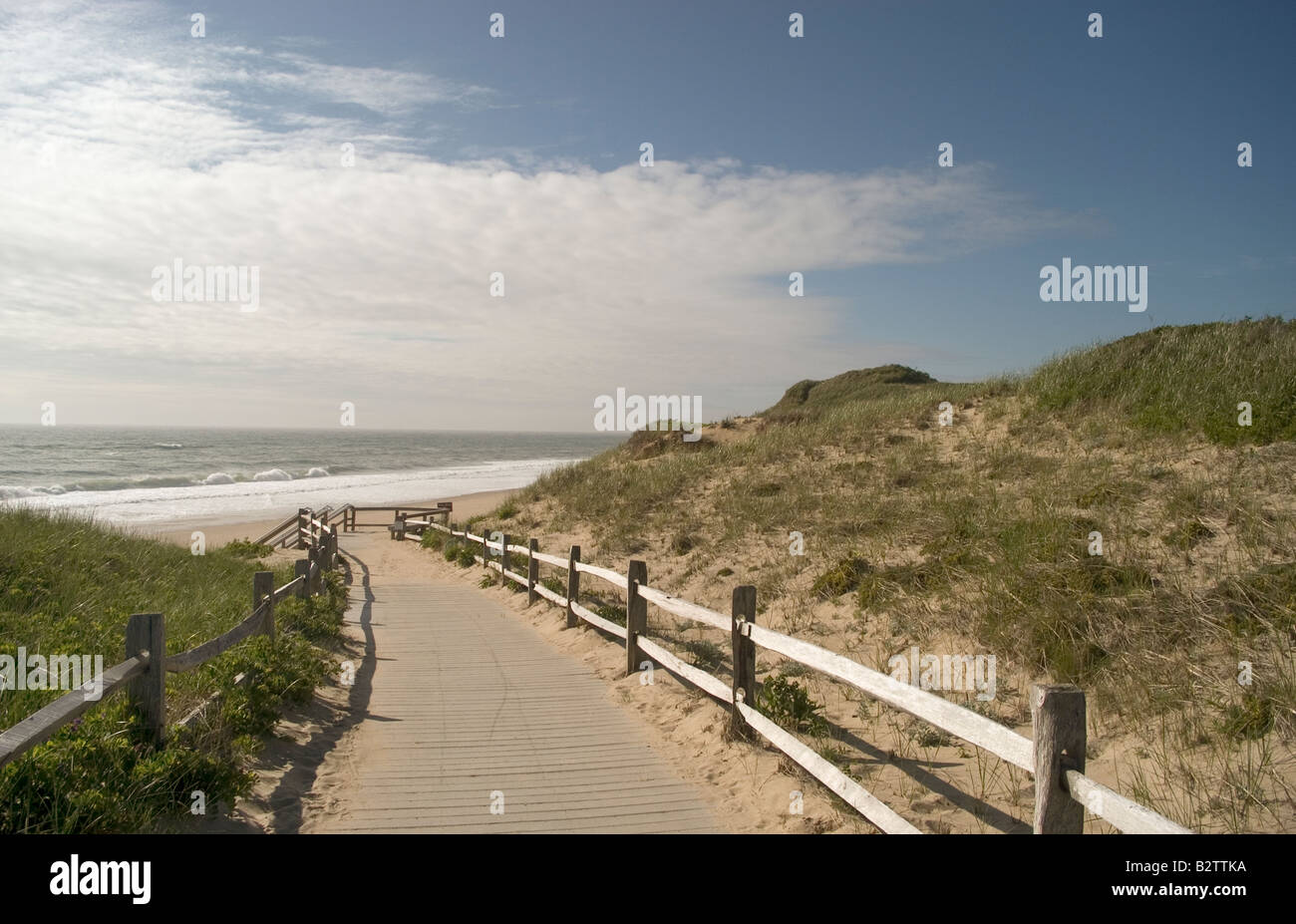 Way to Marconi Beach Cape Cod, USA Stock Photo