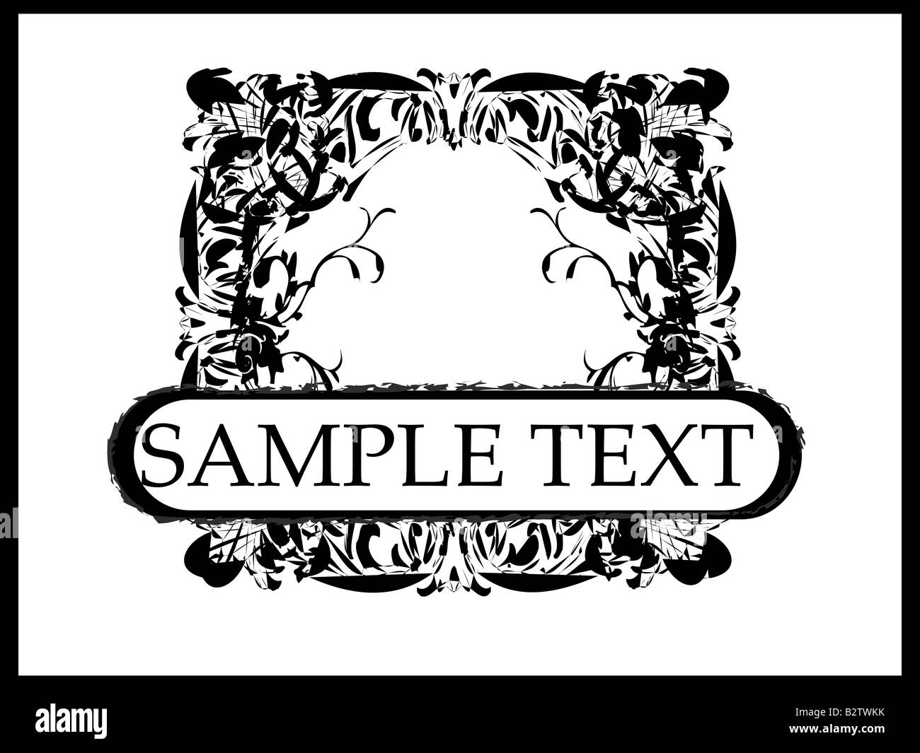 floral frame with textbox Stock Photo Alamy