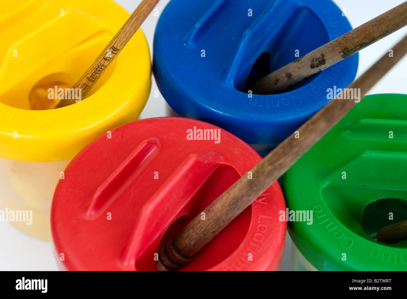 Kids paint brushes pots hires stock photography and images Alamy