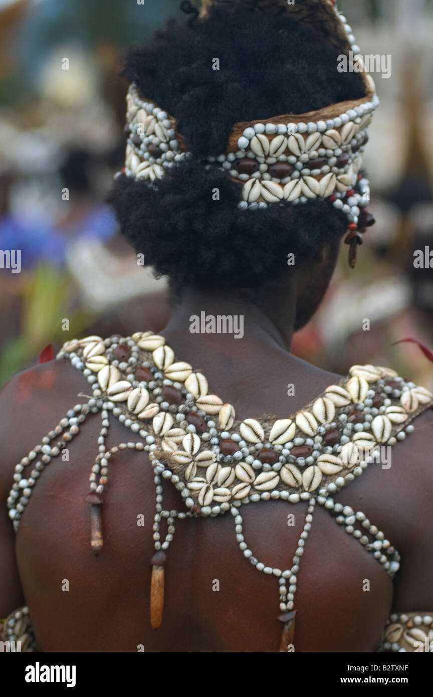shell necklace on PNG dancer Stock Photo - Alamy