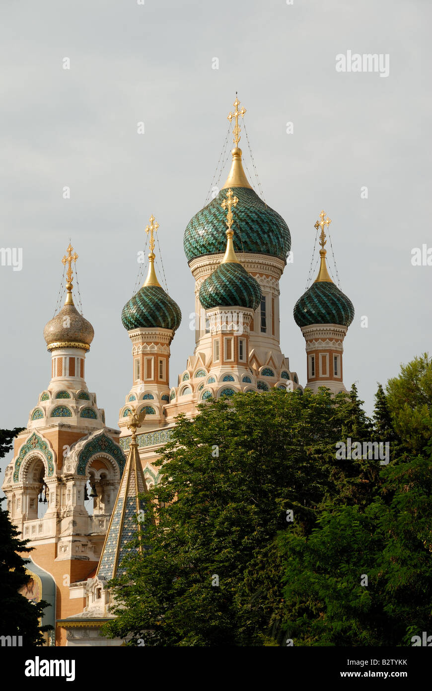 Russian Orthodox Cathedral in Nice, France Stock Photo