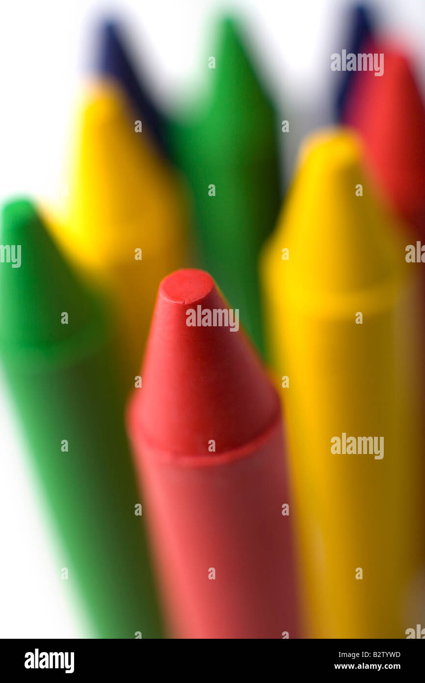 Colored wax crayons Stock Photo Alamy