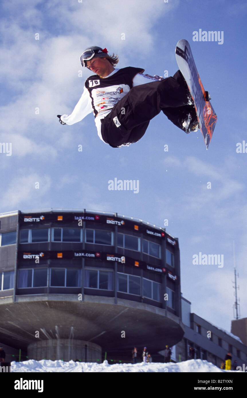 Adam Gendle, Indy in the halfpipe at the 2005 British Snowboarding