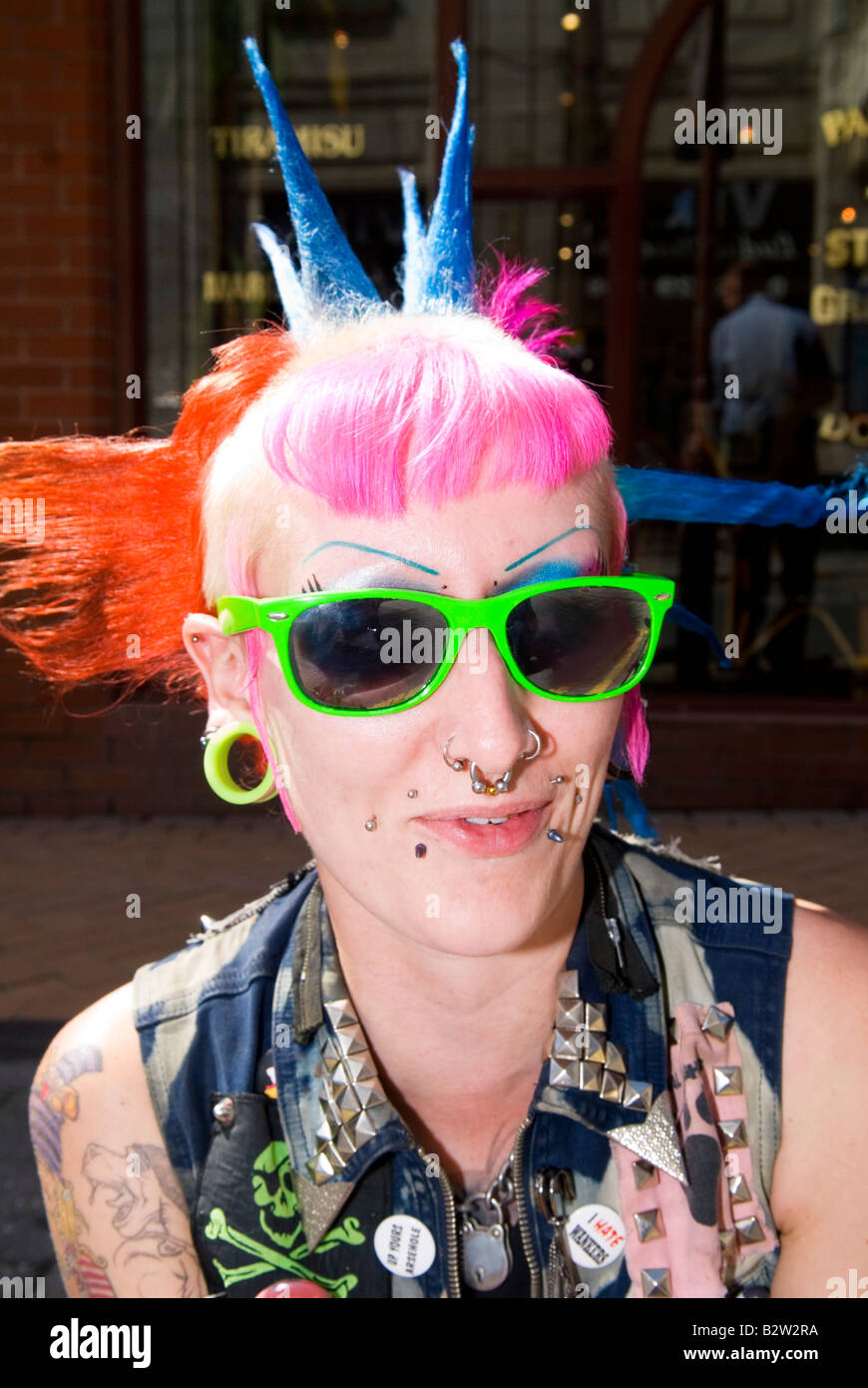 Girl at punk rebellion festival Stock Photo