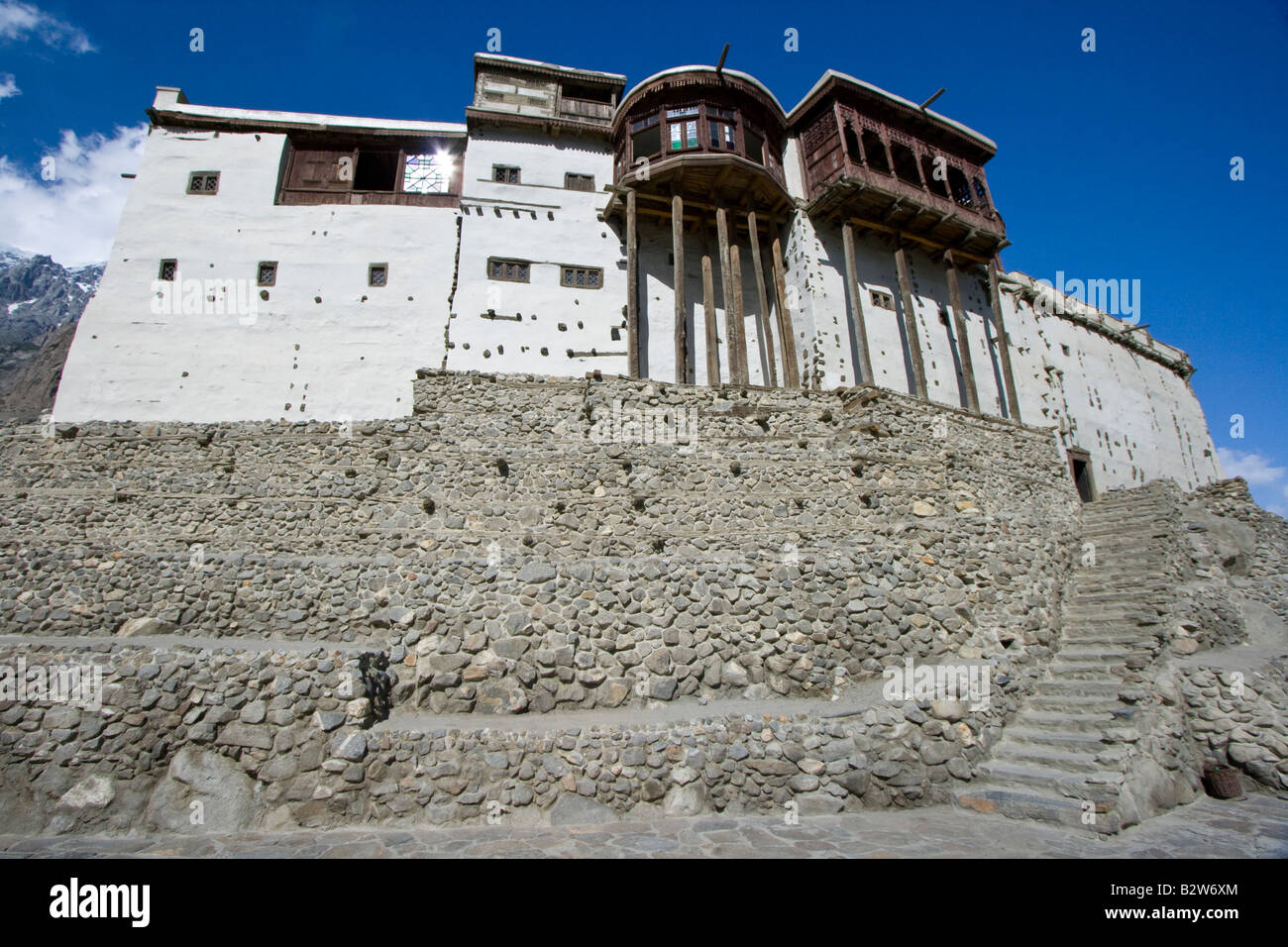 Baltit Fort in Karimabad in the Hunza Valley in Northern Pakistan Stock Photo
