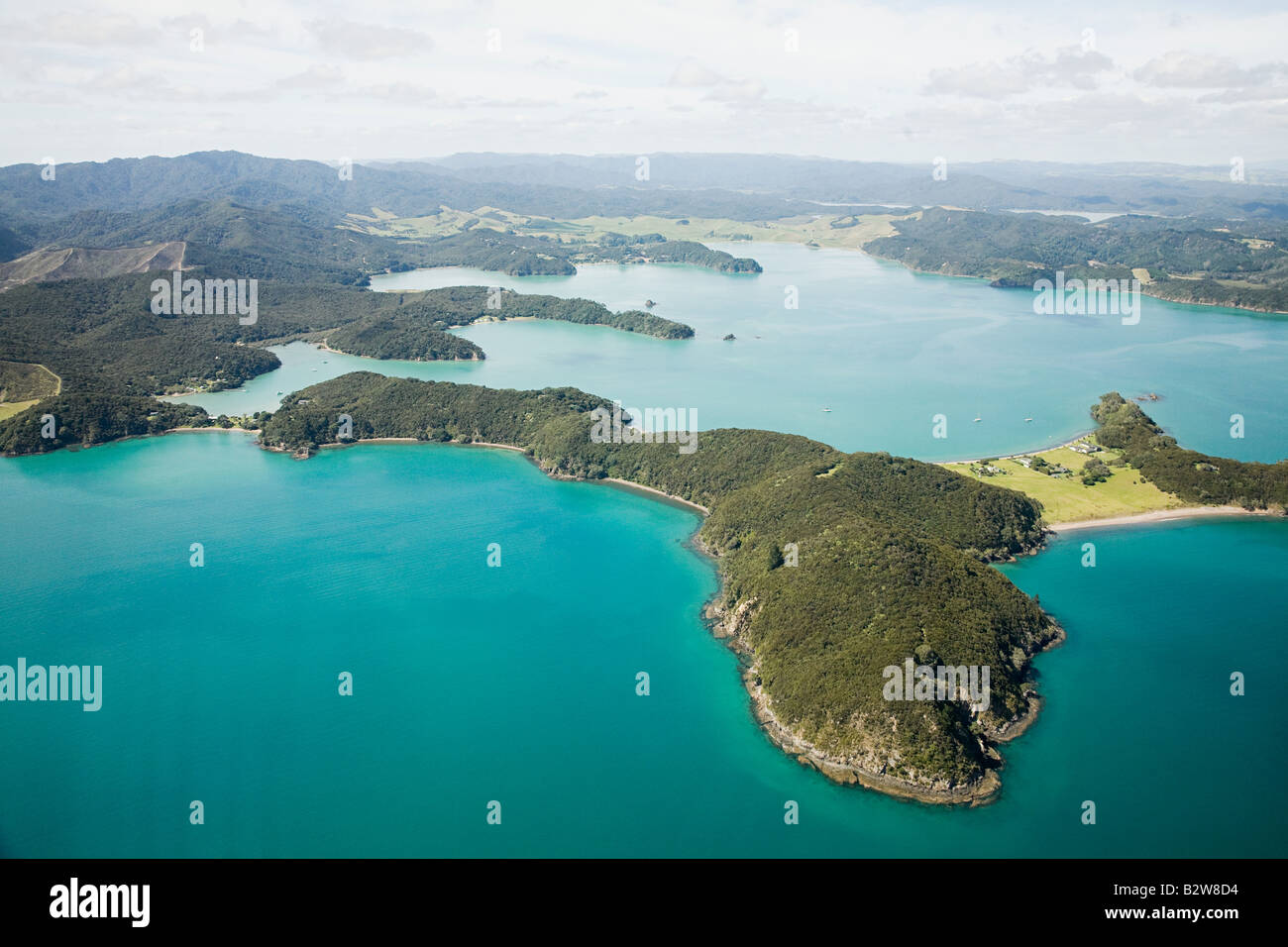 Bay of islands new zealand Stock Photo
