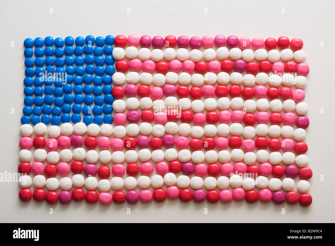 An american flag made out of sweets Stock Photo