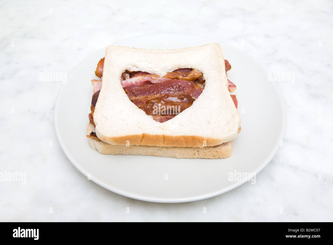 A bacon sandwich Stock Photo