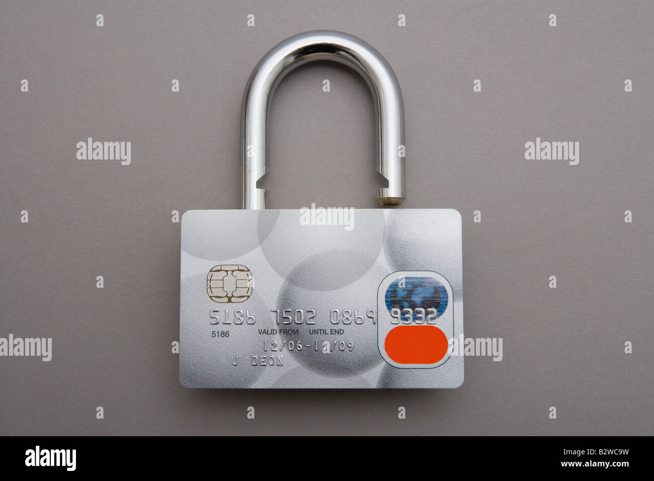 Credit card lock Stock Photo Alamy