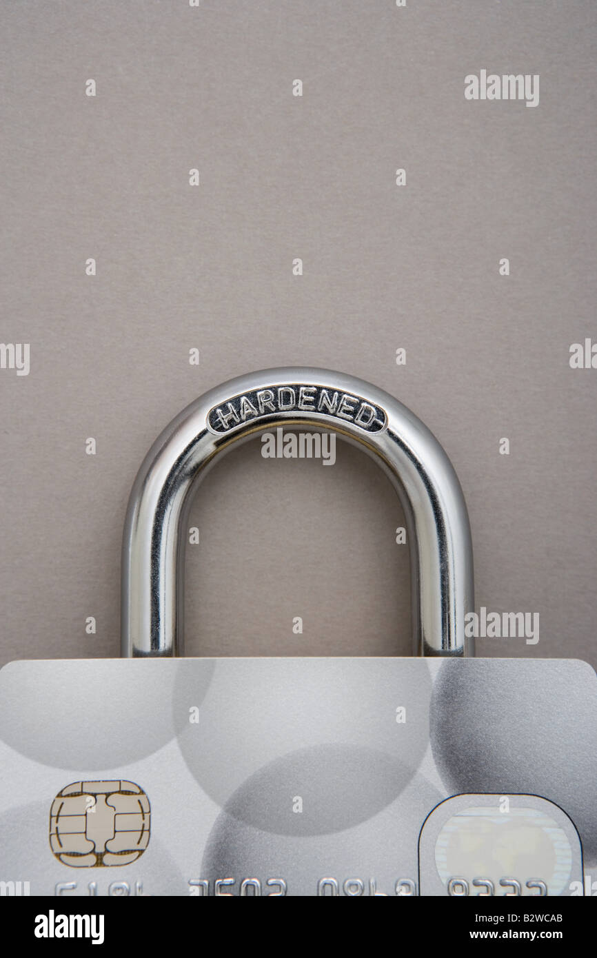 Credit card lock Stock Photo Alamy