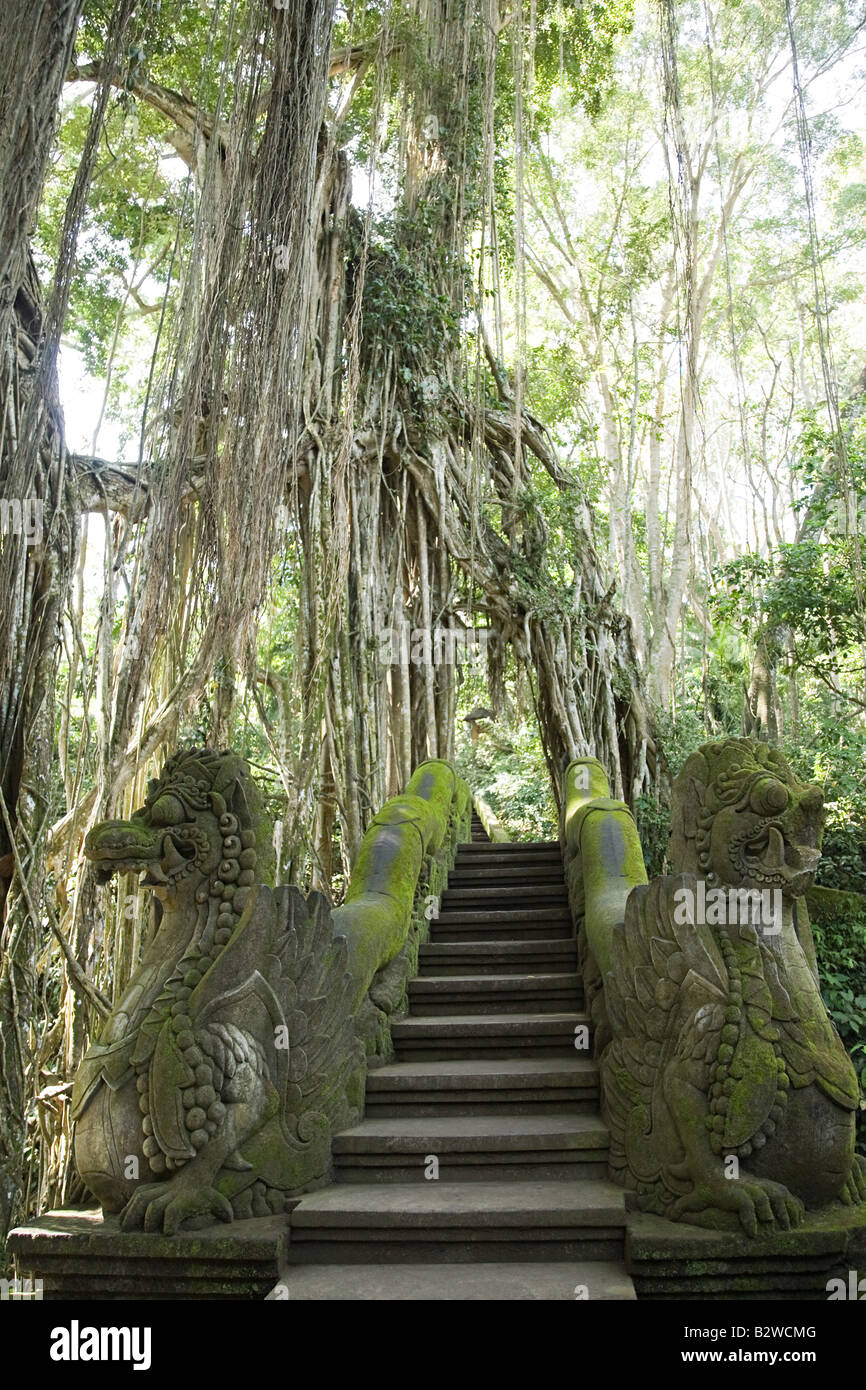 A temple in monkey forest bali Stock Photo