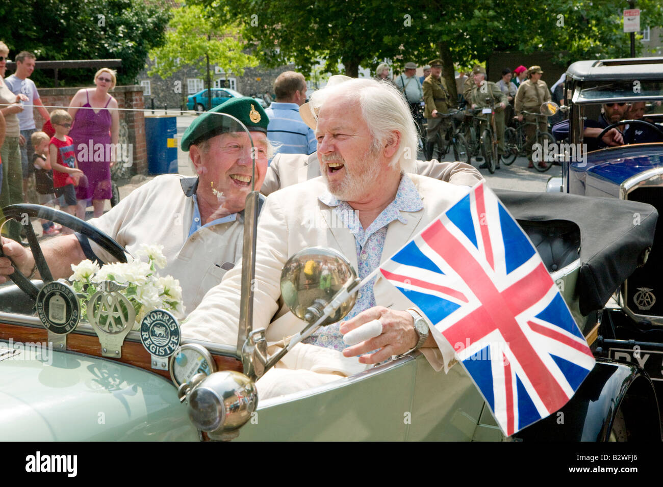 Ian lavender (right) who played Private Frank Pike in Dads Army taking part in 40th anniversary celebrations at Thetford, Norfolk Stock Photo