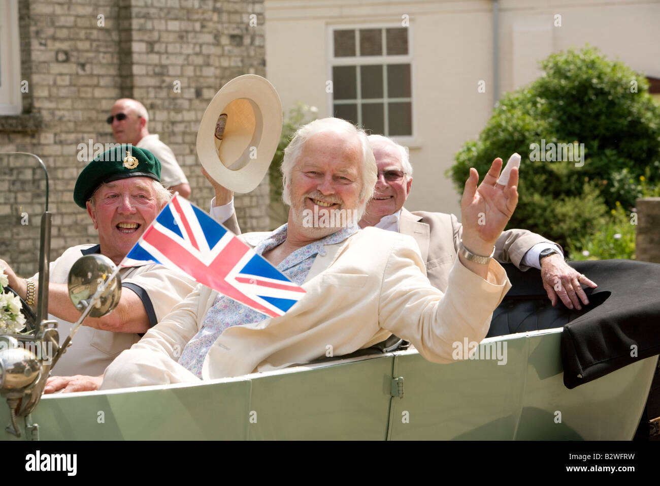 Ian lavender (waving) who played Private Frank Pike in Dads Army taking part in 40th anniversary celebrations,Thetford Norfolk Stock Photo