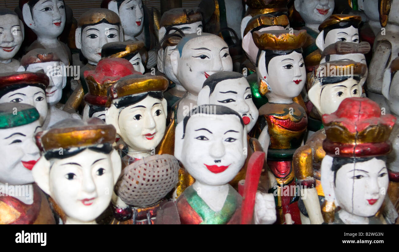 Water puppets for sale Hanoi Vietnam Stock Photo