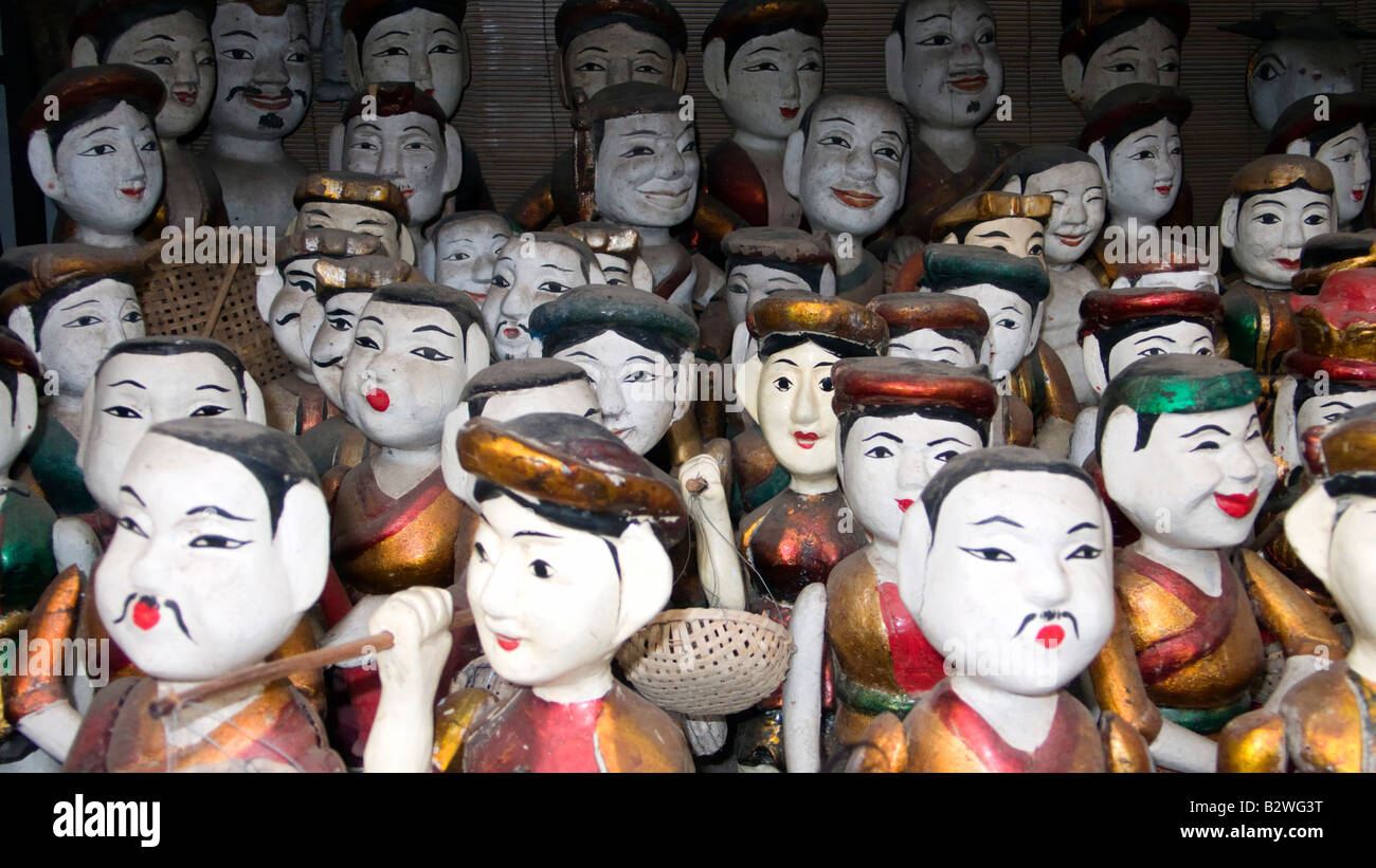 Water puppets for sale Hanoi Vietnam Stock Photo